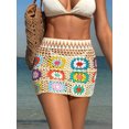 thumbnail image 5 of LMLYSoH Women Bikini Cover up Skirt Summer Crochet Floral Cutout Swimsuit Bottom Cover up for Beach Swimwear Bathing Suit, 5 of 8