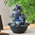 thumbnail image 3 of Tabletop Water Fountain Feng Shui Waterfall Landscape Home Table Ornaments A, 3 of 7