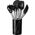 thumbnail image 3 of Silicone Kitchenware Stainless Steel Handle 8pcs Food Grade High Temperature Resistant Cooking Scoop Storage Bucket Spatula set, 3 of 3