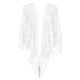 thumbnail image 1 of Chales y envolturas INSPIRE CHIC para vestidos de noche, bufandas triangulares de encaje con flecos y borlas para mujeres en bodas y fiestas formales 74.8x28.3" blancas, 1 of 5
