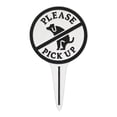 thumbnail image 5 of whitehall products 10602 please pick courtesy lawn stake no poop dog sign, 9.5" x 5.25" x 0.25" white/black, 5 of 5