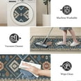 thumbnail image 3 of TECHVIDA 2'x6' Hallway Runner Rug Boho,Non Slip Machine Washable Rugs for Hallway Kitchen,Dark Blue, 3 of 10