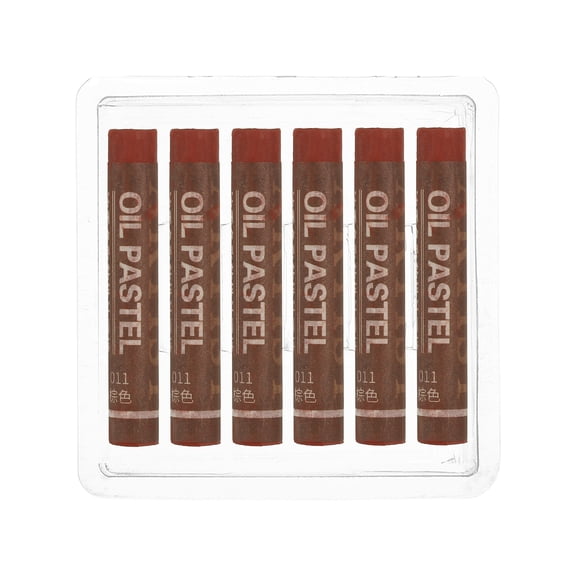 Uxcell Brown Oil Pastels, 6Pcs Soft Oil Crayons Creamy Pastels Stick Art Supplies for Art Painting Drawing Blending Graffiti for Drawing Beginners Artists