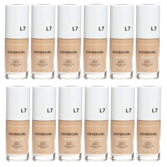 Pack of (12) COVERGIRL, truBlend Liquid Foundation Makeup, L7 Warm Beige, 1 oz