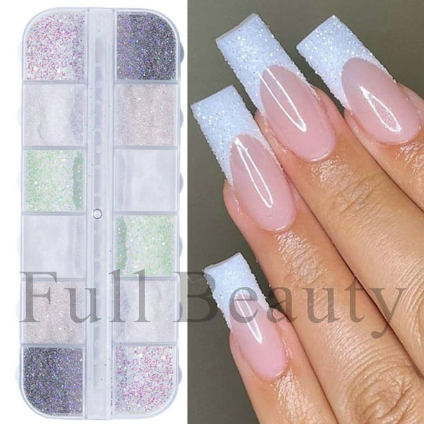 Lentejuelas de brillo de uñas hexagonales mixtas iridiscentes Holo copos de polvo para decoración de uñas esmalte de Gel Paillette accesorios de manicura LADJ01-12-2 Tan Jianjun unisex