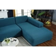thumbnail image 3 of Stretch Sofa Cover for 1/2/3/4 Seater & L-Shape Couches - Solid Color Pet-Friendly Slipcover with Anti-Slip Elastic Bottom, Machine Washable Furniture Protector (Red, 1 Seater), 3 of 8