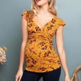 thumbnail image 3 of ZTTD Women Pregnant Nusring Maternity V-Neck Short Sleeve Floral Print Blouse Tops, Sizes S-2XL, 3 of 9