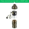 thumbnail image 5 of Uxcell 1/8IP Thread Screw Pull Switch Bulb Holder E26 E27 Lamp Socket Bronze 2 Pack, 5 of 5