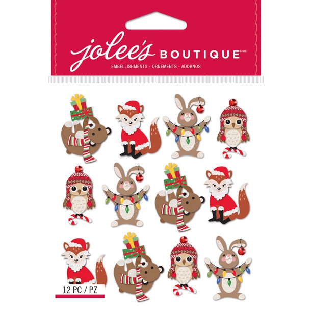 Jolee's Boutique Dimensional StickersHoliday Animals