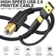 thumbnail image 4 of 1m USB Type-C to Square USB Type-B 2 in 1 Printer Cable Braided Printing Connection Cord - Grey, 4 of 5