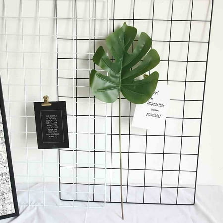 Artificial Palm Leaf Hibetterlife Artificial Palm Fern Turtle Leaf Plant Tree Branch Green Wedding Home Decor ()