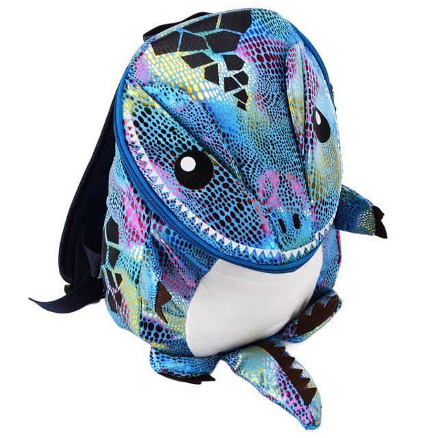 Mochila De Dinosaurio Para Niños, Correa Ajustable En Capas, Bolso De Escuela De Poliéster De Moda Para Niños Pequeños Para 3 Años Arriba Anggrek Azul