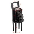 thumbnail image 2 of Gymax Mirrored Jewelry Cabinet Armoire Storage Chest Stand Organizer, 2 of 10