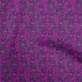 thumbnail image 1 of oneOone Velvet Purple Fabric Tropical Leaf Craft Projects Decor Fabric Printed By The Yard 58 Inch Wide, 1 of 5