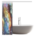 thumbnail image 3 of MYPOP Galaxy Music Shower Curtain, Modern Musical Artwork Classroom Music Note Space and Stars Fabric Bathroom Shower Curtain 60 X 72 Inches, 3 of 3