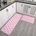 thumbnail image 2 of Pink Cute French Bulldogs Kitchen Rugs Sets Of 2,Anti Fatigue Kitchen Mat Rugs Non Slip Washable,Decorative Kitchen Floor Mats for Kitchen,Sink,Laundry,17"x30"+17"x47", 2 of 7