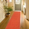 thumbnail image 2 of Playa Rug Custom Size Solid Design 31 Inch Wide Non-Slip Stair Runner Rug 30 Feet - Orange, 2 of 5