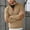 Khaki, variant on Men's Casual Sweatshirt Elbow Patch Half-Zip Stand Collar Ribbed Hem Long Sleeves for Woodland Leisure Treks Gray XXXL