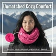 thumbnail image 3 of Funky Junque Infinity Scarf for Women - Oversized Wrap, Chunky Layer, Colorful Sweater Accessory, Winter Styles, Fall Fashion, Cozy Cold-Weather Essentials - Candy Pink, 3 of 5