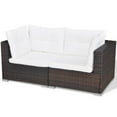 thumbnail image 6 of vidaXL 10 Piece Patio Lounge Set with Cushions Poly Rattan Brown, 6 of 6