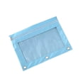 thumbnail image 2 of 3 Ring Binder Pencil Pouch - Large Clear Window Pen Case with Grommets, Waterproof Diamond-Weave Fabric, Heavy Duty Metal Zipper, 2 of 6