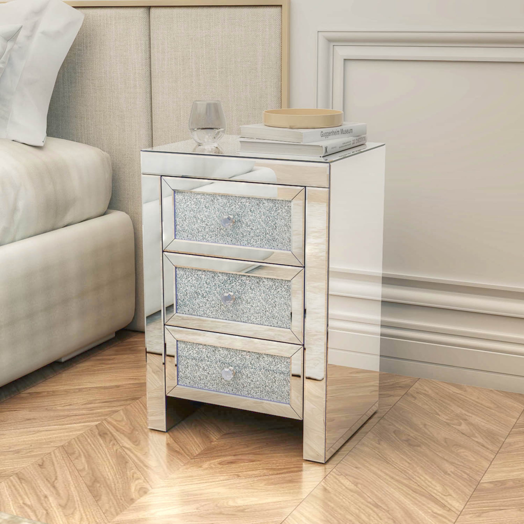 mirrored console table b m