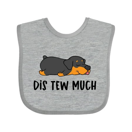 

Inktastic Napping Dis Tew Much Rottweiler Gift Baby Boy or Baby Girl Bib