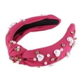 thumbnail image 4 of Accesorios para el cabello con diadema anudada de 1 pieza para mujeres en rosa claro, 4 of 5