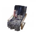 thumbnail image 4 of Galaxy Soft Flannel Fleece Throw Blanket, American Cosmonaut with USA Flag on Moon Digital Pilot Space Discovery Photo, Cozy Plush for Indoor and Outdoor Use, 50" x 70", Grey Dark Blue, by Ambesonne, 4 of 6
