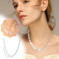 thumbnail image 1 of Collar para mujer, joyería para mujer, collar con colgante de corazón y diamantes a la moda para mujer, regalo para el Día de la Madre, collar para mujer., 1 of 5