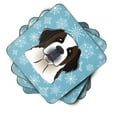 thumbnail image 2 of Carolines Treasures BB1680FC Snowflake Saint Bernard Foam Coaster Set of 4 3 1/2 x 3 1/2 multicolor, 2 of 3