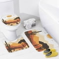 thumbnail image 4 of Faty-T Colorful Desert Landscape Shower Curtains with Rugs Toilet Lid Cover and Bath Mat for Bathroom,Home Tub Curtains Sets with Rugs Rustic Cactus Sunset Bird Print Four-Piece, 4 of 8