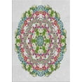 thumbnail image 1 of Ahgly Company Indoor Rectangle Patterned White Gold Novelty Area Rugs, 2' x 5', 1 of 6