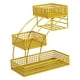 thumbnail image 4 of Cesta de frutas, organizador de cocina, cesta para verduras, pan, aperitivos, cuenco para almacenar frutas Oro, 4 of 9