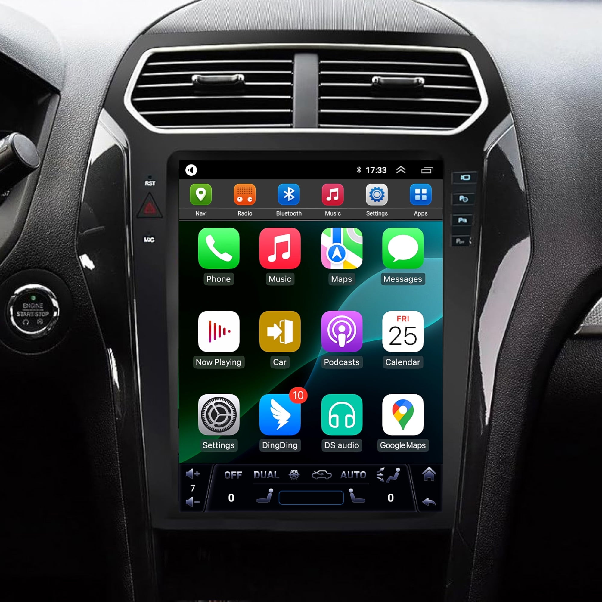 Ford Explorer 2011-2019 Car Radio Stereo Radio Wireless Apple CarPlay 12.1 inch Tesla Style 8 Core Android 14