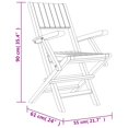 thumbnail image 4 of vidaXL 5 Piece Garden Dining Set Solid Wood Teak, 4 of 5
