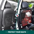 thumbnail image 6 of Iauyy 2-in-1 Car Kick Mats Back Seat Protector, 6 Large Storage Pockets , Universal Car Seat Back Protectors Kick for SUV & Sedan 25x18in,Red Background Of The Galaxy, 6 of 6