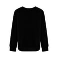 thumbnail image 5 of Sweatshirt for Women Comdrip Women's Solid Color Long Sleeve Hoodie with Printed Top Casual Pullover Sweatshirts for Women Trendy Black 2XL, 5 of 5