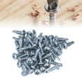 thumbnail image 4 of 50 Pcs Vis de Perceuse à Tête Ronde Acier au Carbone Bleu Blanc Vis de Perceuse en Zinc Galvanisées Auto-Perçantes 4.2x13mm pour Réparation de Machine, 4 of 8