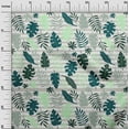 thumbnail image 2 of oneOone Viscose Chiffon Dark Teal Green Fabric Stripe & Leaves Block Dress Material Fabric Print Fabric By The Yard 42 Inch Wide, 2 of 4