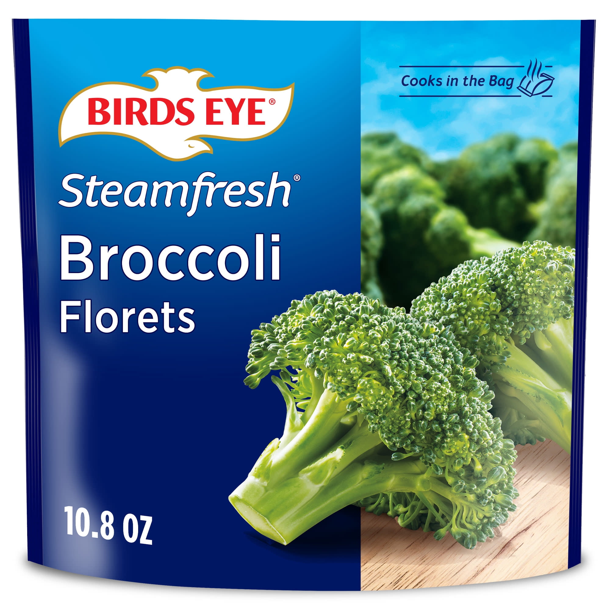 Birds Eye Steamfresh Broccoli Florets, Frozen Vegetables, 10.8 oz. Bag