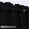 thumbnail image 2 of Tier Curtains, Rod Pocket Waterproof Waffle Weave Textured Short Curtain Valance, 2 of 7