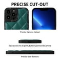 thumbnail image 2 of Dteck Case for Apple iPhone 12 (6.1 inch),Fashion Rhombus Leather Shockproof Camera Protection Anti-scratch Thin Fit Phone Case,Green, 2 of 7