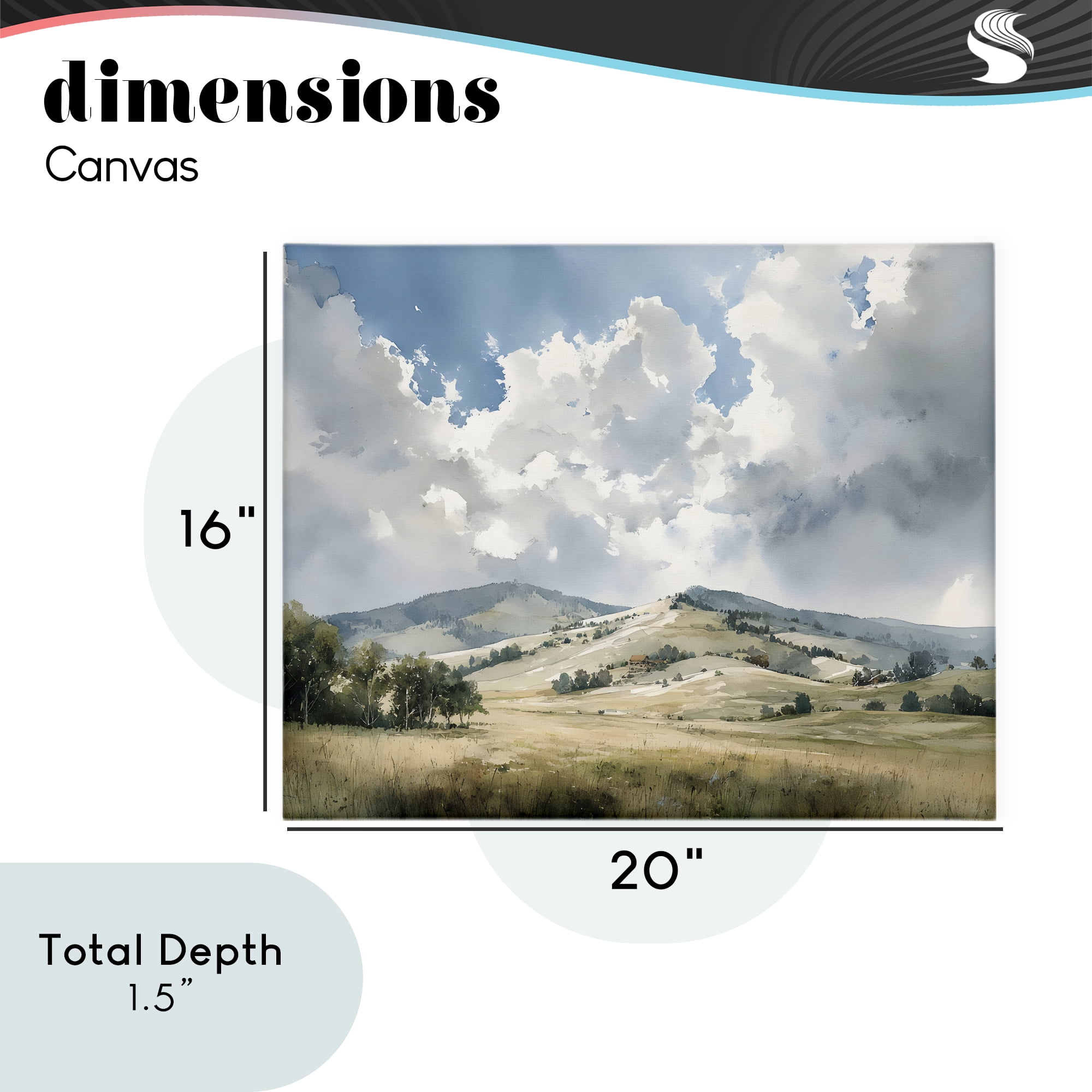 Stupell Industries Tranquil Hills Meadow Canvas Wall Art, design by Franklyn Gregory