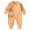 Brown, variant on Unisex Footless Newborn Baby Sleepers Pajamas Romper Boys Girls Long Sleeve(1-3 Months,Brown)