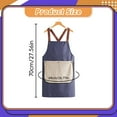 thumbnail image 3 of WUXIAB Striped Cross-Back Kitchen Apron,Water-Oil Resistant Apron,Removable Hand Towel Cooking Apron,Large Pocket Apron,Cotton+Polyester Kitchen Bib,Multi-Functional Cleaning Gardening Apron, 3 of 9