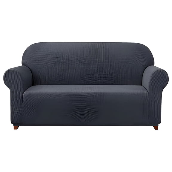 AUQ 1-Piece Stretch Sofa Slipcover Non Slip Couch Cover (Sofa,Gray) Large/3-Seater: 72-92 Inches Wide Stretch Couch Covers for Sofa