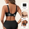 thumbnail image 5 of Qylux Womens Wireless Jelly Bras No Underwire Seamless Push Up Supportive Full Coverage Comfortable Everyday Tshirt Bralettes,Black, 5 of 8