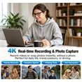 thumbnail image 4 of ouhos AI Smart Glasses with Camera, 4K HD Video & Photo Capture, Real-Time Translation, Recording Glasses with AI Assistant, Open-Ear Audio, Bluetooth, for Travel, Sport(3 Lenses), 4 of 6