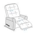 thumbnail image 6 of Stonecrest Waterproof Recliner Cover, MicroSuede Slipcover, Stay in Place (Chocolate, 25" Regular Recliner), 6 of 7